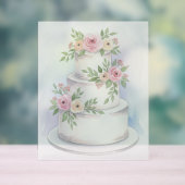 Elegante Trouwtaart Acryl Teken Bord (Neutraal)