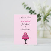 Elegante trouwtaart Save the Date (Staand voorkant)