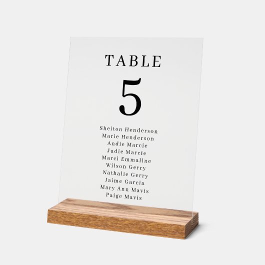 Elegante Trouwtafel Aantal Zitplaatsen Transparant Acryl Bord (Hoek)