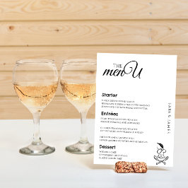 Elegante Trouwtafel Menu Kaarten