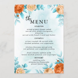 Elegante Trouwtafel Menu Kaarten Flat Menu