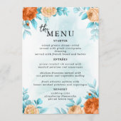 Elegante Trouwtafel Menu Kaarten Flat Menu (Voorkant)