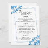 Elegante Trouwtafel Menu Kaarten Flat Menu (Voorkant / Achterkant)