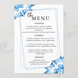 Elegante Trouwtafel Menu Kaarten Flat Menu