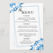 Elegante Trouwtafel Menu Kaarten Flat Menu (Voorkant)