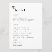 Elegante Trouwtafel Menu Kaarten Flat Menu (Voorkant)