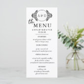 Elegante Trouwtafel Menu Kaarten Flat Menu (Staand voorkant)
