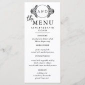 Elegante Trouwtafel Menu Kaarten Flat Menu (Voorkant)
