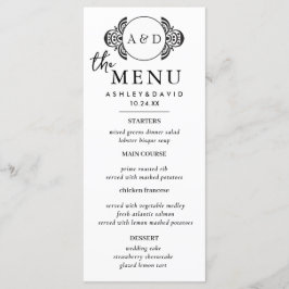 Elegante Trouwtafel Menu Kaarten Flat Menu