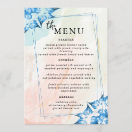 Elegante Trouwtafel Menu Kaarten Flat Menu