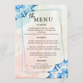 Elegante Trouwtafel Menu Kaarten Flat Menu (Voorkant)