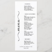 Elegante Trouwtafel Menu Kaarten Flat Menu (Voorkant)