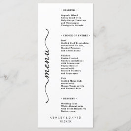 Elegante Trouwtafel Menu Kaarten Flat Menu