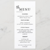 Elegante Trouwtafel Menu Kaarten Plat Menu (Voorkant)