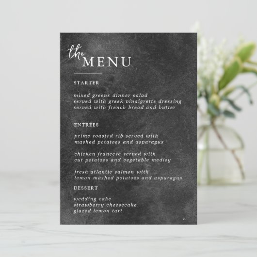 Elegante Trouwtafel Menu Kaarten Plat Menu (Staand voorkant)