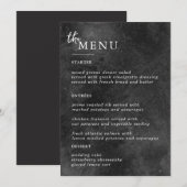 Elegante Trouwtafel Menukaarten Plat Menu (Voorkant / Achterkant)