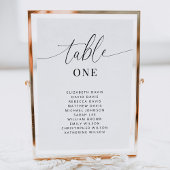 Elegante Trouwtafel Nummer Kaarten met namen