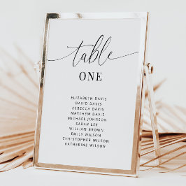 Elegante Trouwtafel Nummer Kaarten met namen