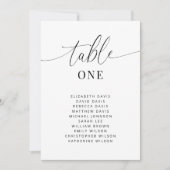 Elegante Trouwtafel Nummer Kaarten met namen (Voorkant)