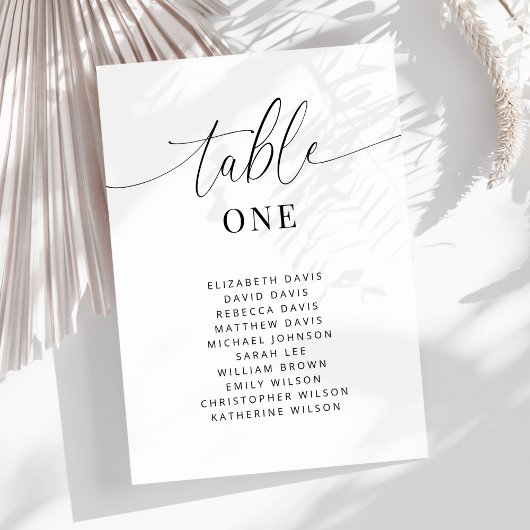Elegante Trouwtafel Nummer Zitkaart Kaarten