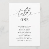 Elegante Trouwtafel Nummer Zitkaart Kaarten (Voorkant)