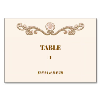 Elegante trouwtafel nummertkaart kaart