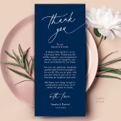 Elegante trouwtafel plaats instelling bedankkaart programmakaart