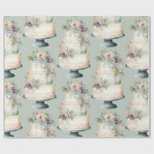 Elegante Trouwtafel Waterverf  Cadeaupapier (Vlak)