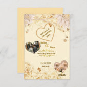 Elegante trouwuitnodiging  bedankkaart (Voorkant / Achterkant)