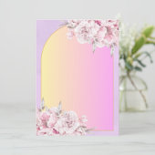 Elegante Trouwuitnodiging Bloemrijk Romantisch Kaart (Staand voorkant)
