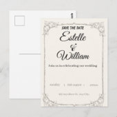 Elegante Trouwuitnodiging – Een Moderne Aanraking  Briefkaart (Voorkant / Achterkant)