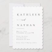 Elegante trouwuitnodiging in schrijflettertype met kaart (Voorkant)