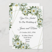 Elegante trouwuitnodiging, kaart (Voorkant / Achterkant)