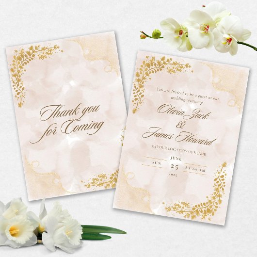 Elegante trouwuitnodiging kaart