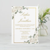 Elegante trouwuitnodiging kaart (Staand voorkant)