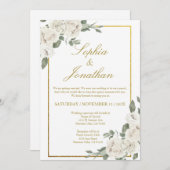 Elegante trouwuitnodiging kaart (Voorkant / Achterkant)