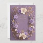 Elegante trouwuitnodiging met romantisch liefdesth save the date (Voorkant)