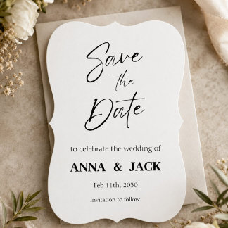 Elegante trouwuitnodiging Save the Date Kaart
