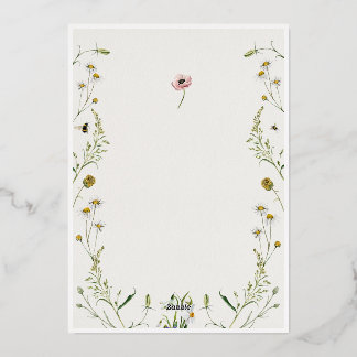 Elegante Trouwuitnodiging Sjabloon met Bloemen