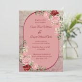 Elegante Trouwuitnodiging Template Kaart (Staand voorkant)