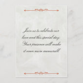 Elegante trouwuitnodiging template kaart (Achterkant)