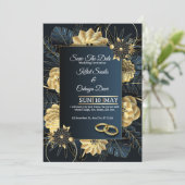 Elegante Trouwuitnodiging Template Kaart (Staand voorkant)