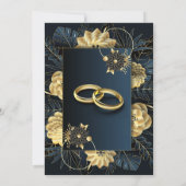 Elegante Trouwuitnodiging Template Kaart (Achterkant)