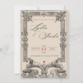 Elegante Trouwuitnodigingen (A6 Collectie) Kaart