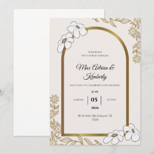 Elegante Trouwuitnodigingen   Minimalistische Ontw Kaart