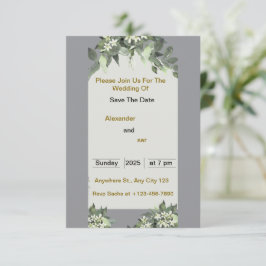 Elegante trouwuitnodigingskaart RSVP kaartje