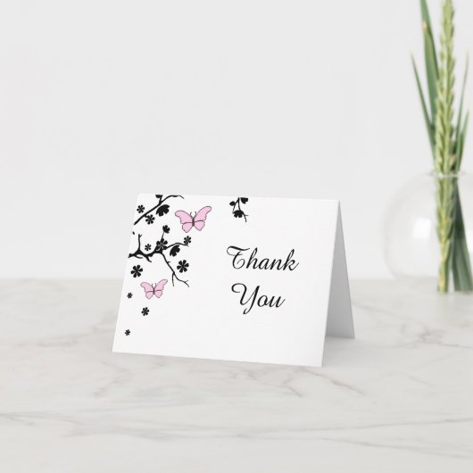 Elegante trouwvlinders met dank je wel bedankkaart (Voorkant)