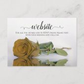 Elegante Trouwwebsite in Goud Oker Roos Informatiekaartje (Voorkant)