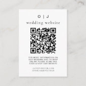 Elegante trouwwebsite | RSVP QR-codefoto Informatiekaartje (Achterkant)