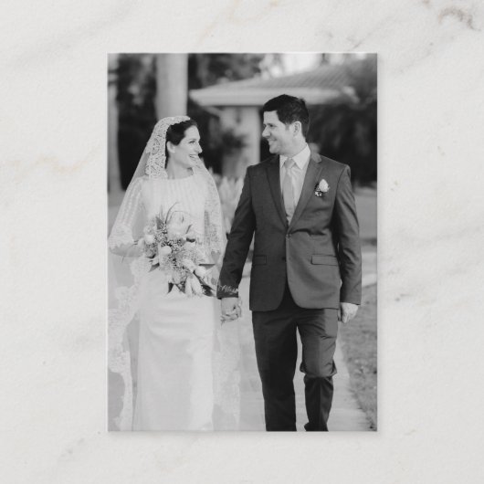 Elegante trouwwebsite | RSVP QR-codefoto Informatiekaartje (Voorkant)